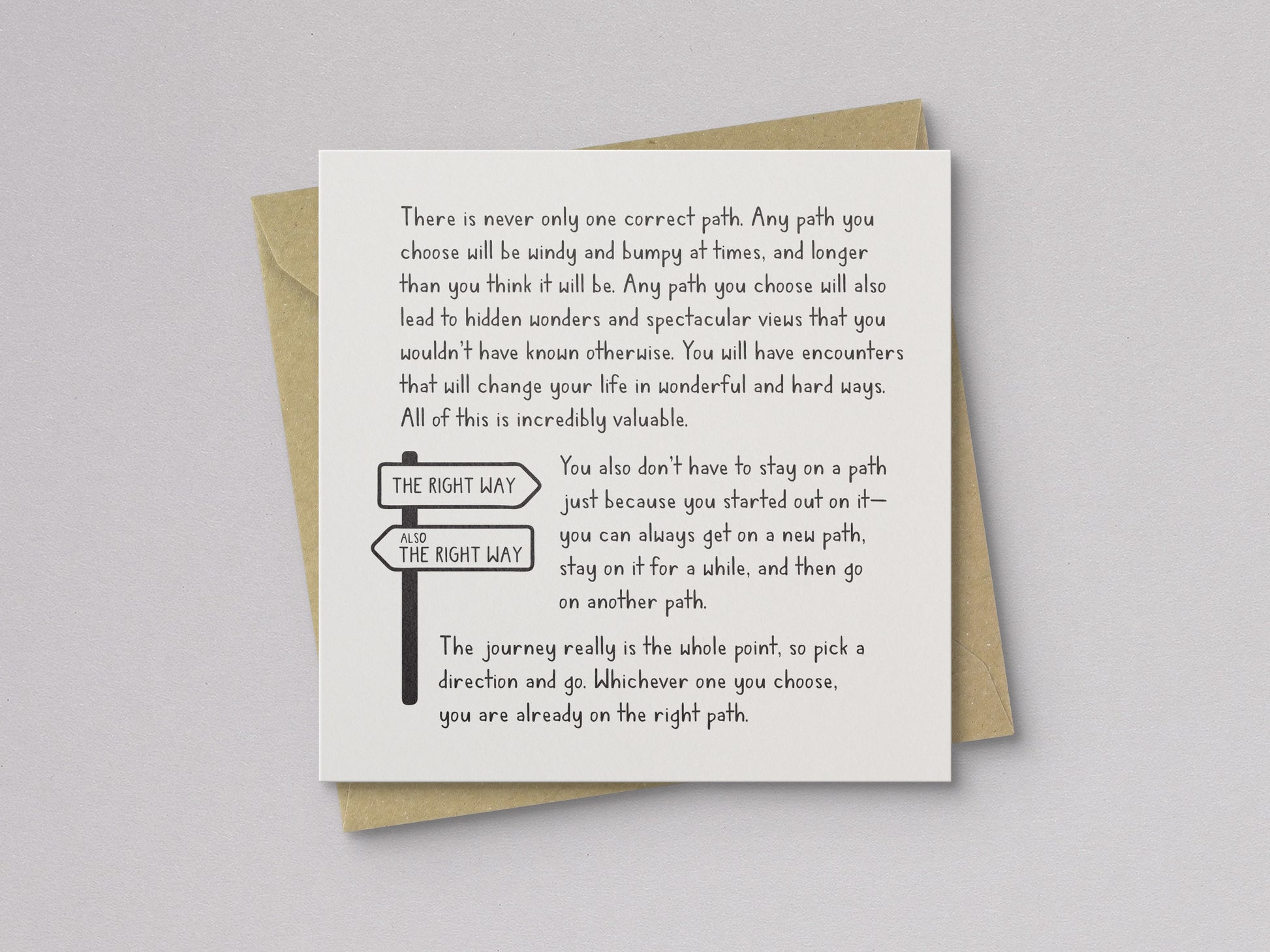 Whichever Path You Choose, It's the Right One Encouragement Card - additional product photo 1