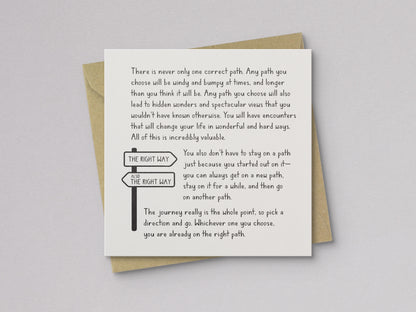 Whichever Path You Choose, It's the Right One Encouragement Card - additional product photo 1