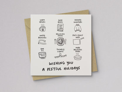 Wishing You a Restful Holidays Holiday Card - additional product photo 1