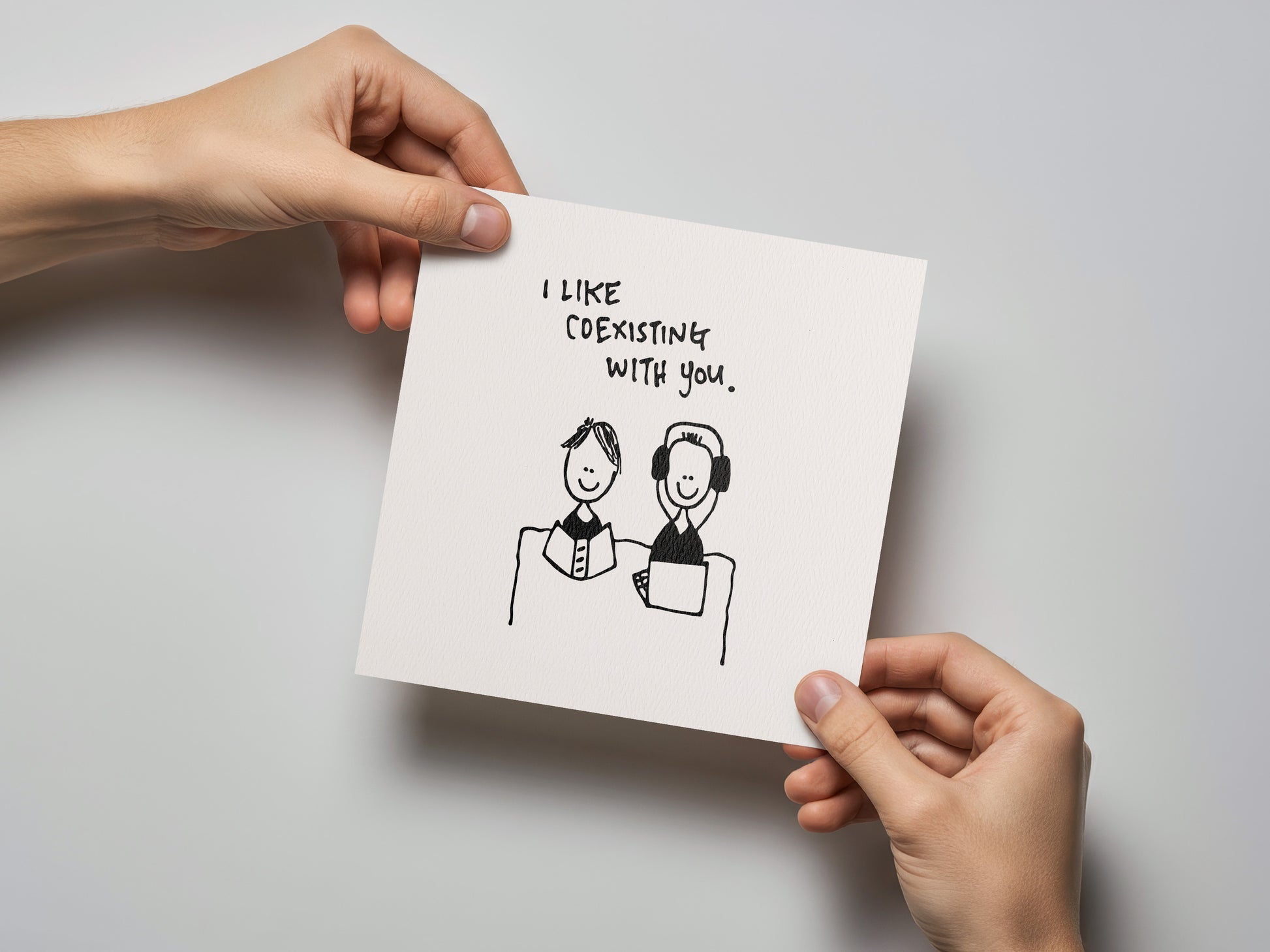 I Like Coexisting With You Love Card - additional product photo 2