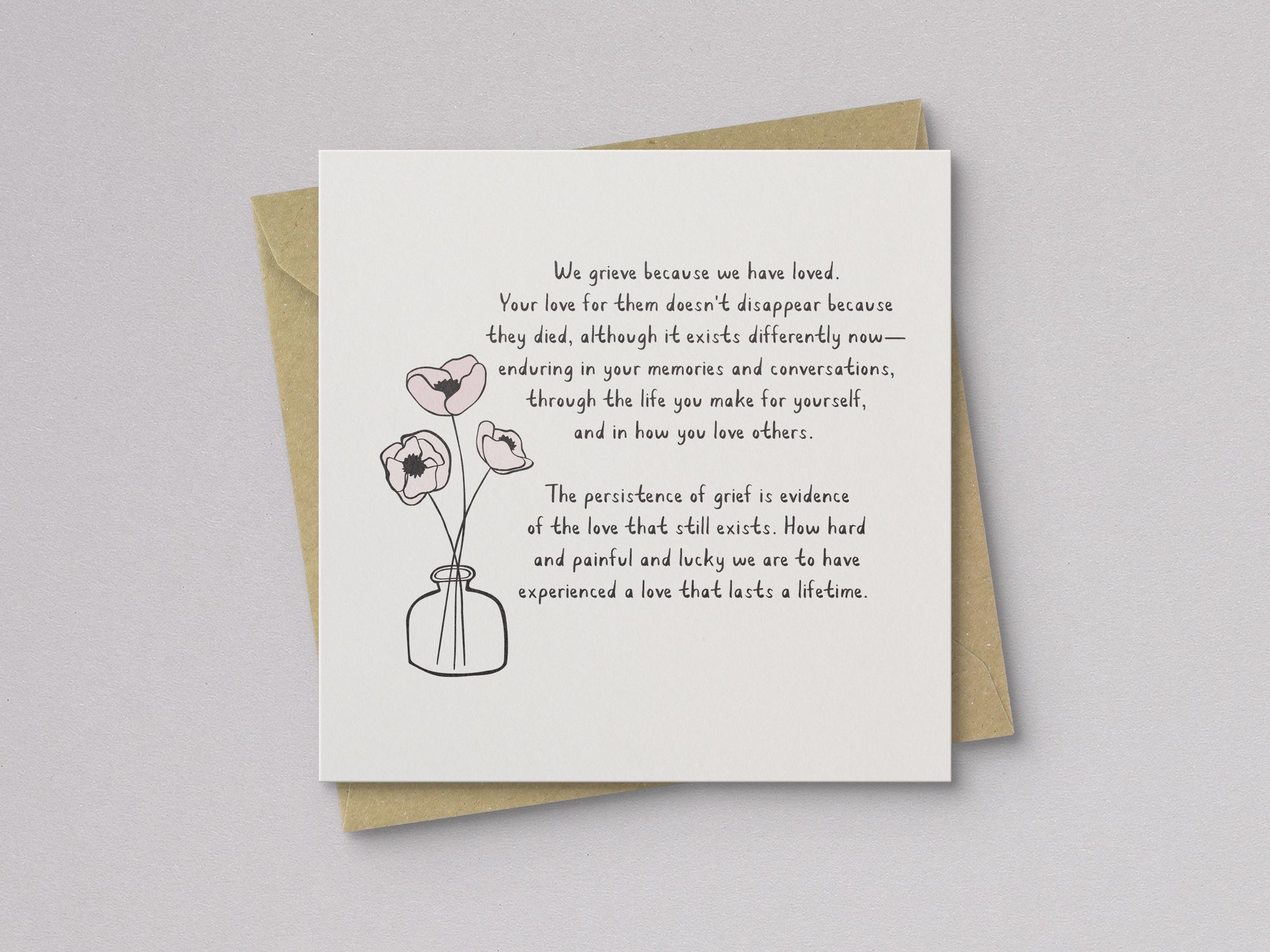 Grief Is Love Sympathy Card - additional product photo 1