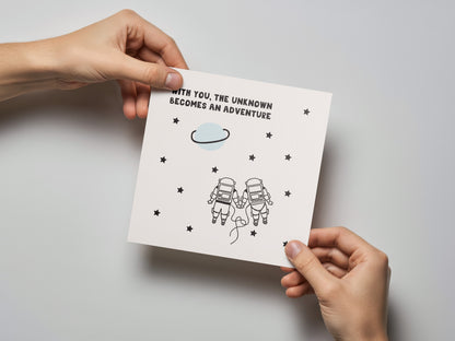With You the Unknown Becomes an Adventure Love Card - additional product photo 2