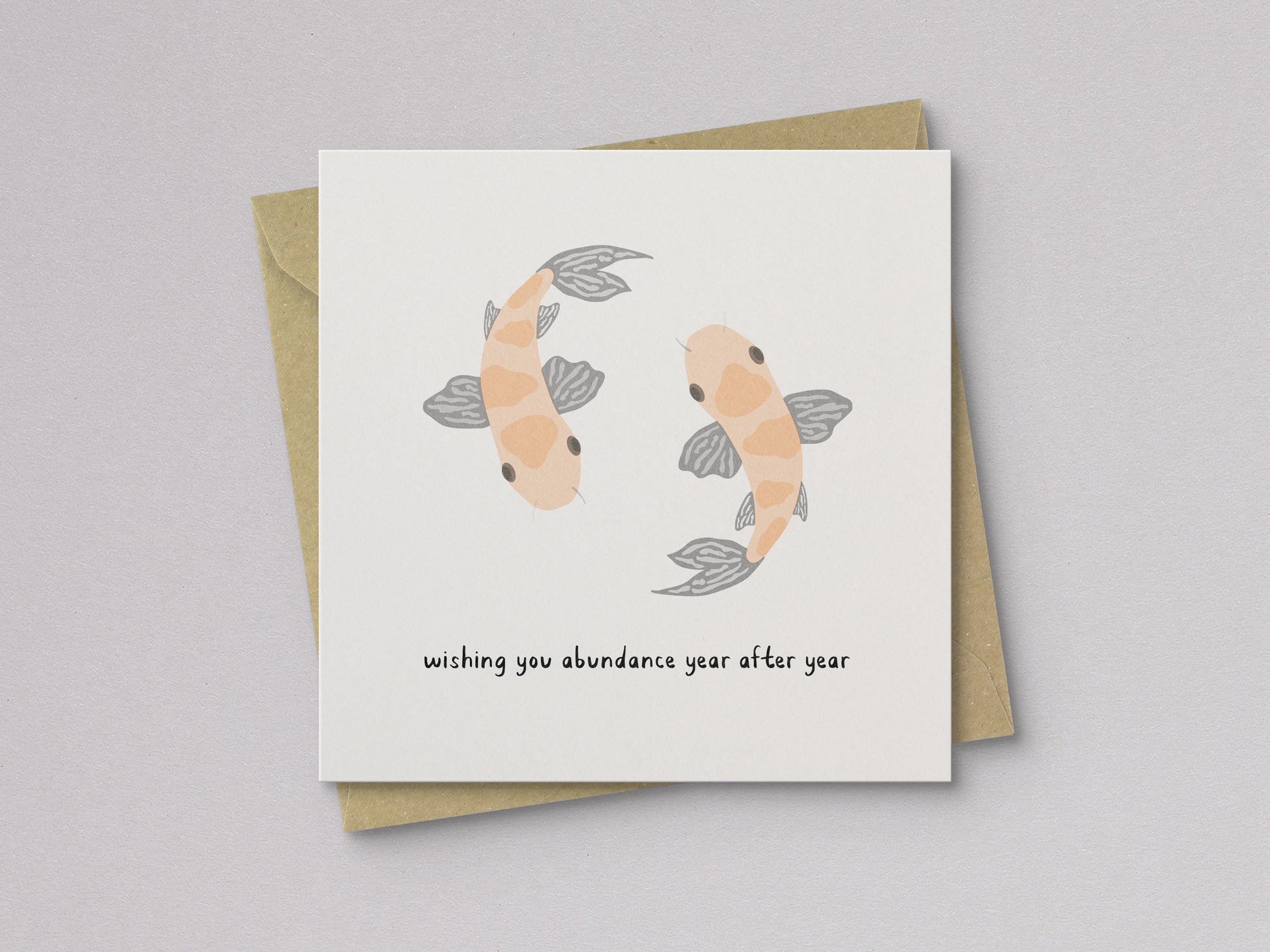 Koi Fish Lunar New Year Card - additional product photo 1