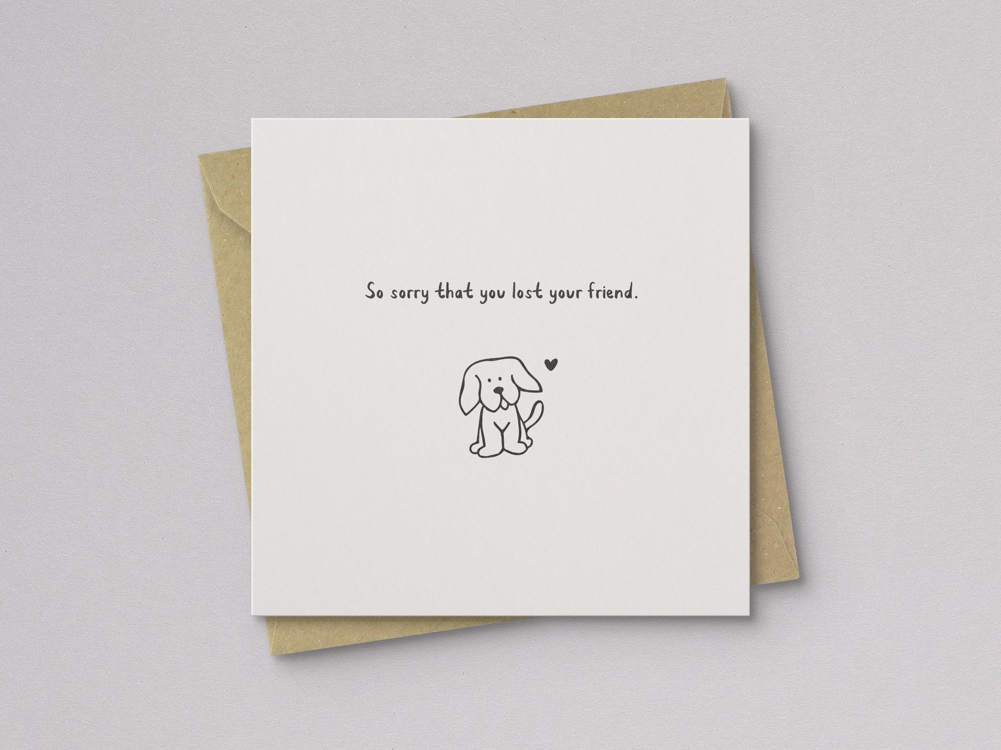 Lost Dog Friend Sympathy Card - additional product photo 1