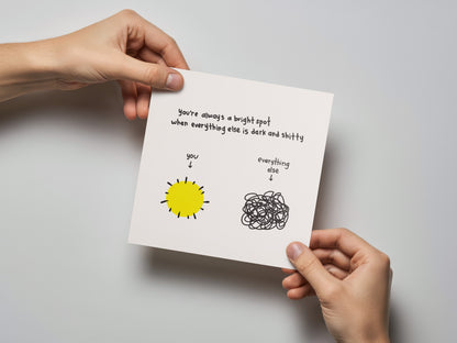 You're a Bright Spot Love & Friendship Card - additional product photo 2