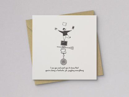 I See You Juggling Encouragement Card - additional product photo 1