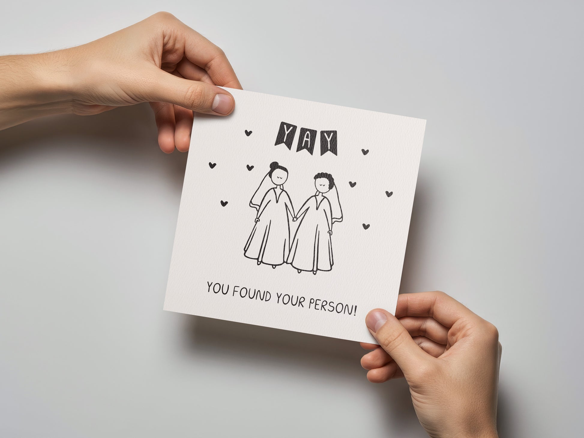Yay You Found Your Person Bride/Bride Wedding Card - additional product photo 2