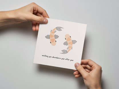 Koi Fish Lunar New Year Card - additional product photo 2